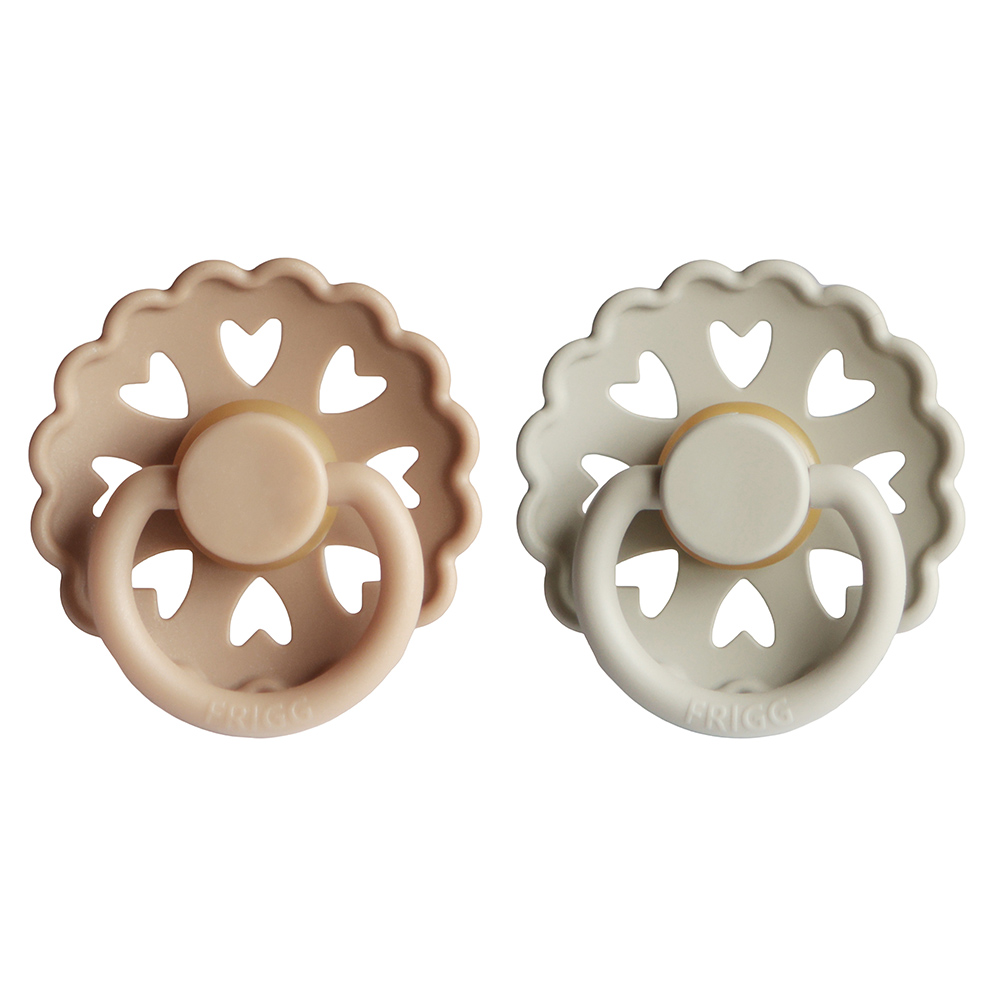 Frigg - Fairytale Latex Baby Pacifier - Silky Satin/Willow Grey - 2Pc Set