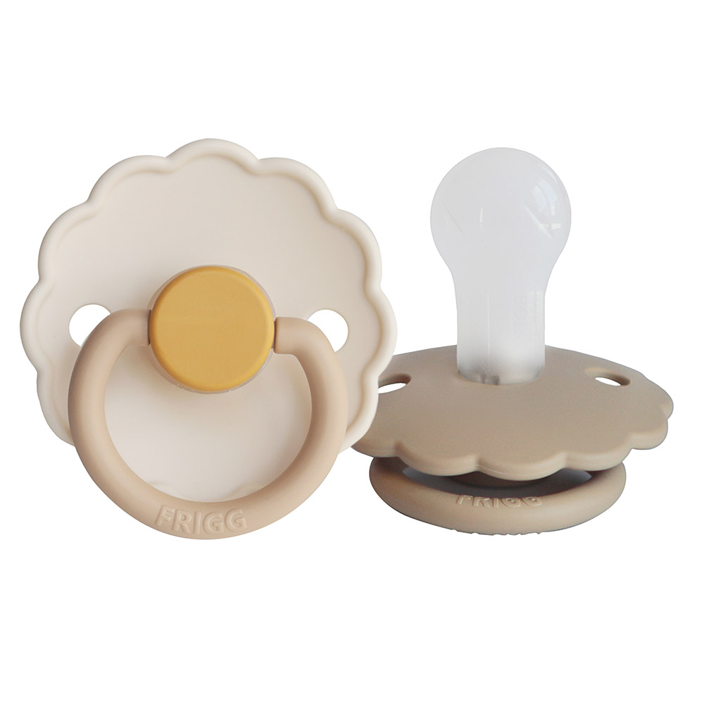 Frigg - Daisy Latex Baby Pacifier - Desert/Cream - 2Pc Set