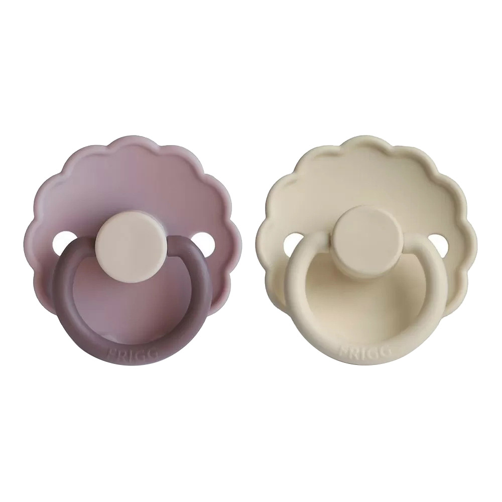 Frigg - Daisy Silicone Baby Pacifier - Lavender Haze/Cream - 2Pc Set