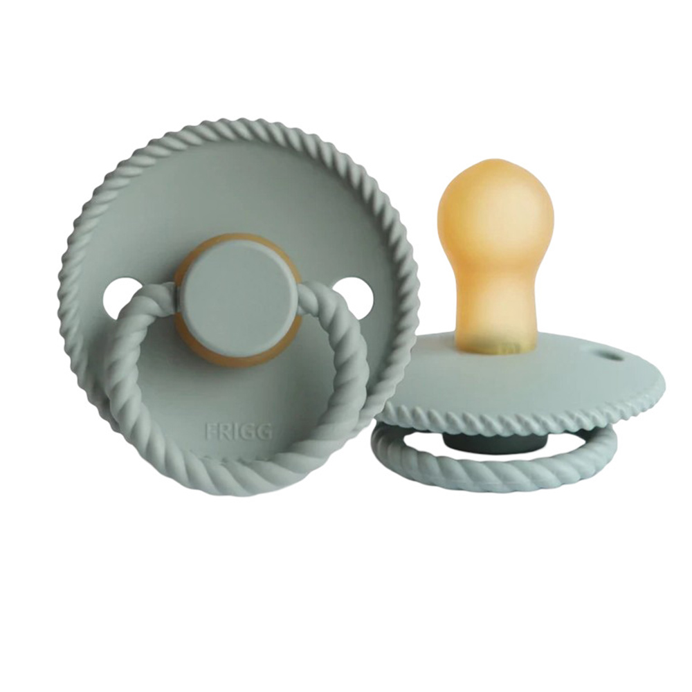 Frigg - Rope Silicone Baby Pacifier - Ocean View/Sage - 2Pc Set