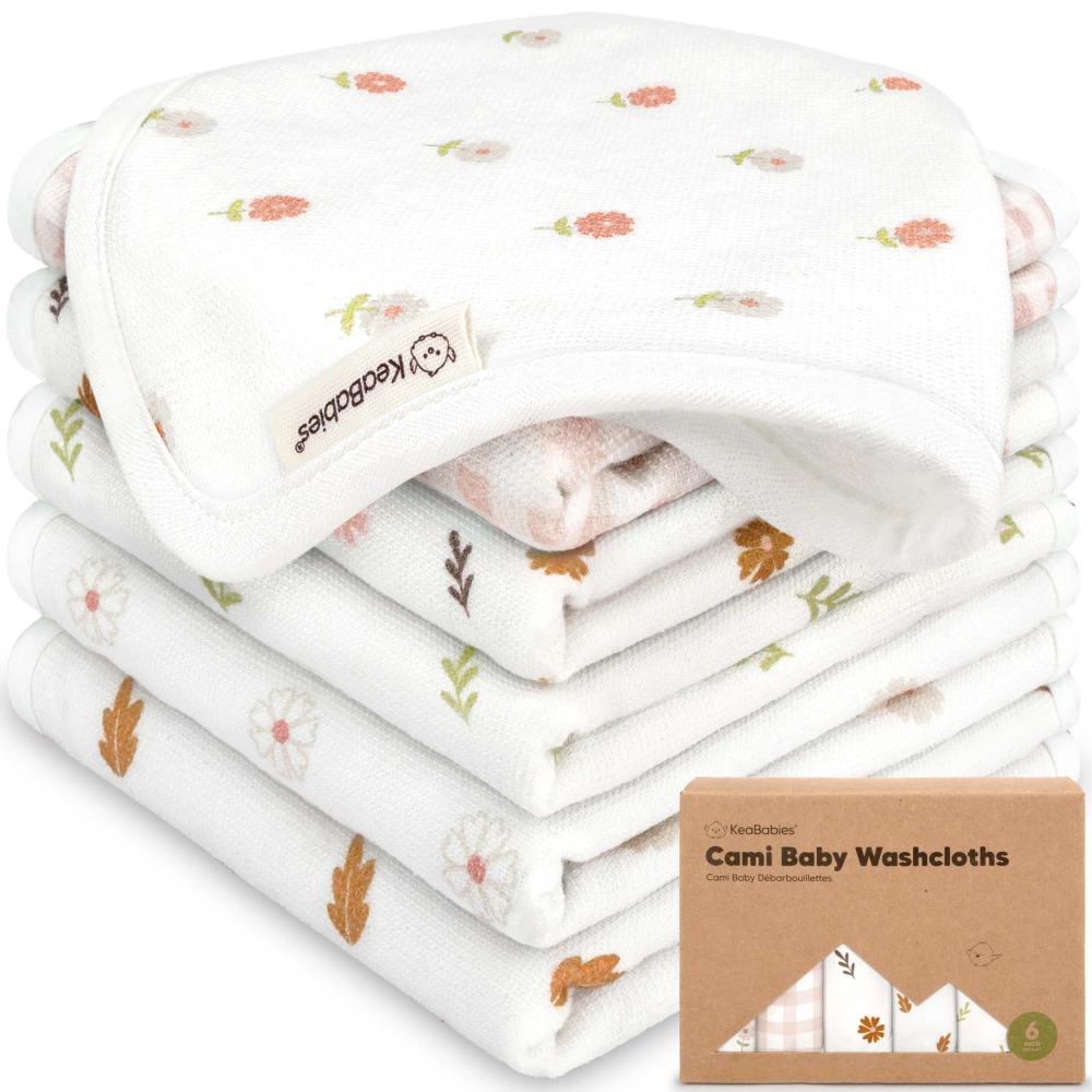 Keababies - Cami Baby Washcloths - Petals - 6 Pc Set