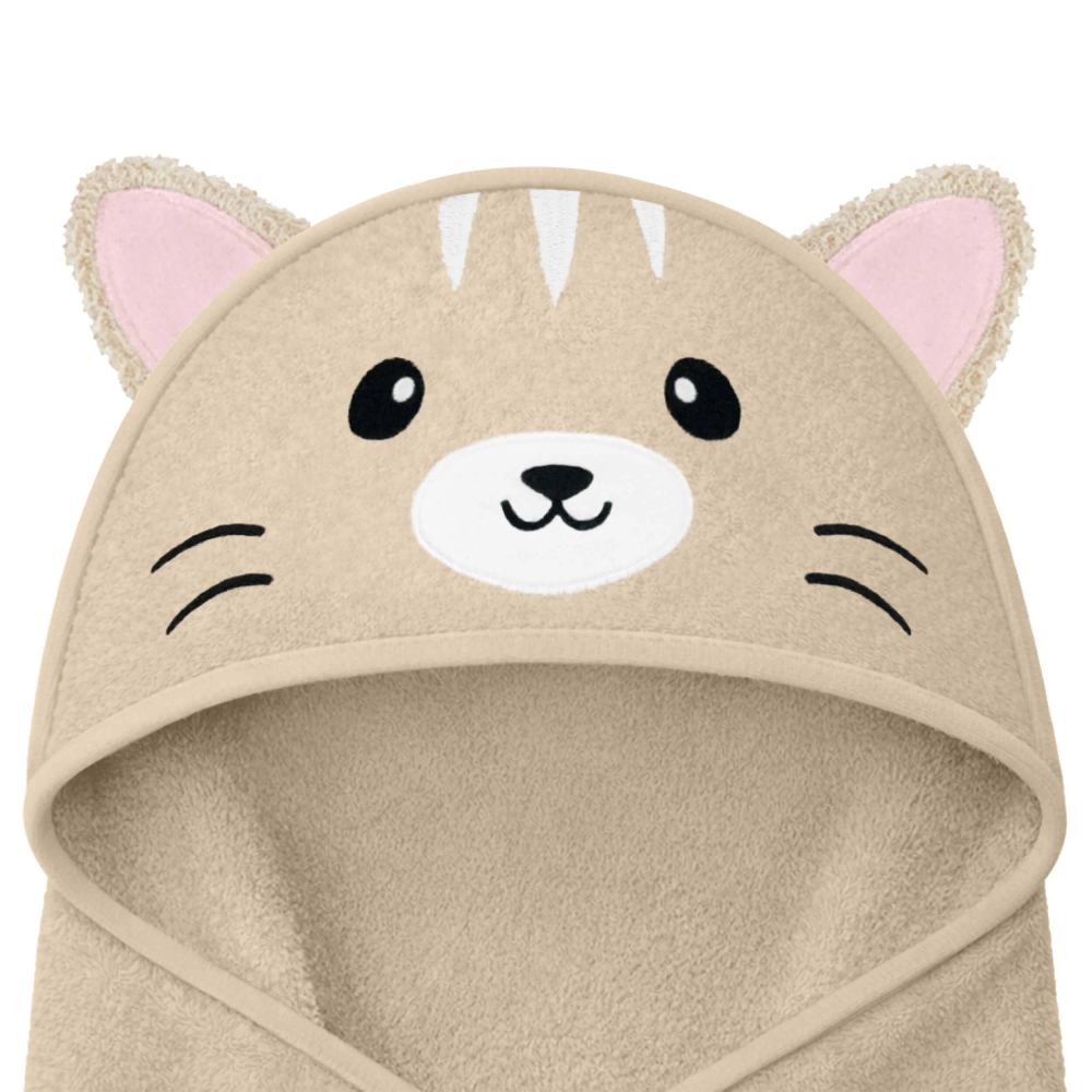 Keababies - Cuddle Baby Hooded Towel - Cat