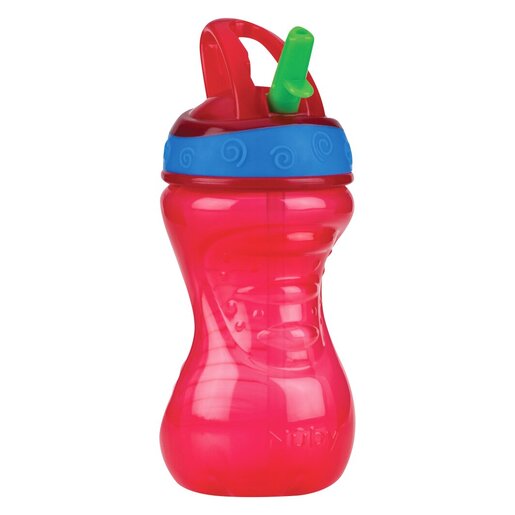 Nuby - Hard Straw Flip It Cup - Color May Vary - 300 ml - Pack of 2