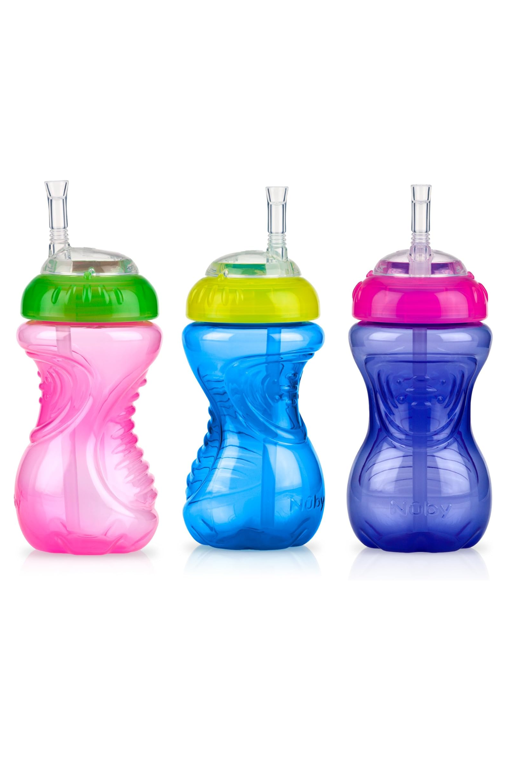 Nuby - Flex Straw Cups - Color May Vary - Pack of 3