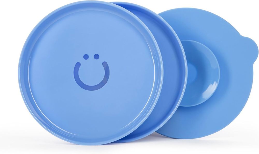 Ubbi - Baby Feeding Plates With Suction Base Set - Multicolor - 3 Pcs