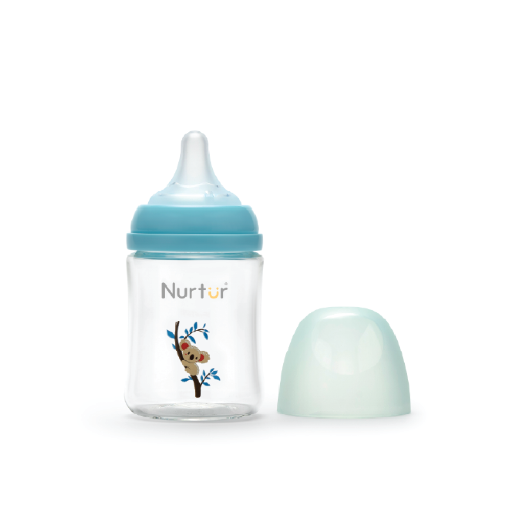 Nurtur Cozi - PP Bottle With Wide Teat 160ml - Blue / Koala