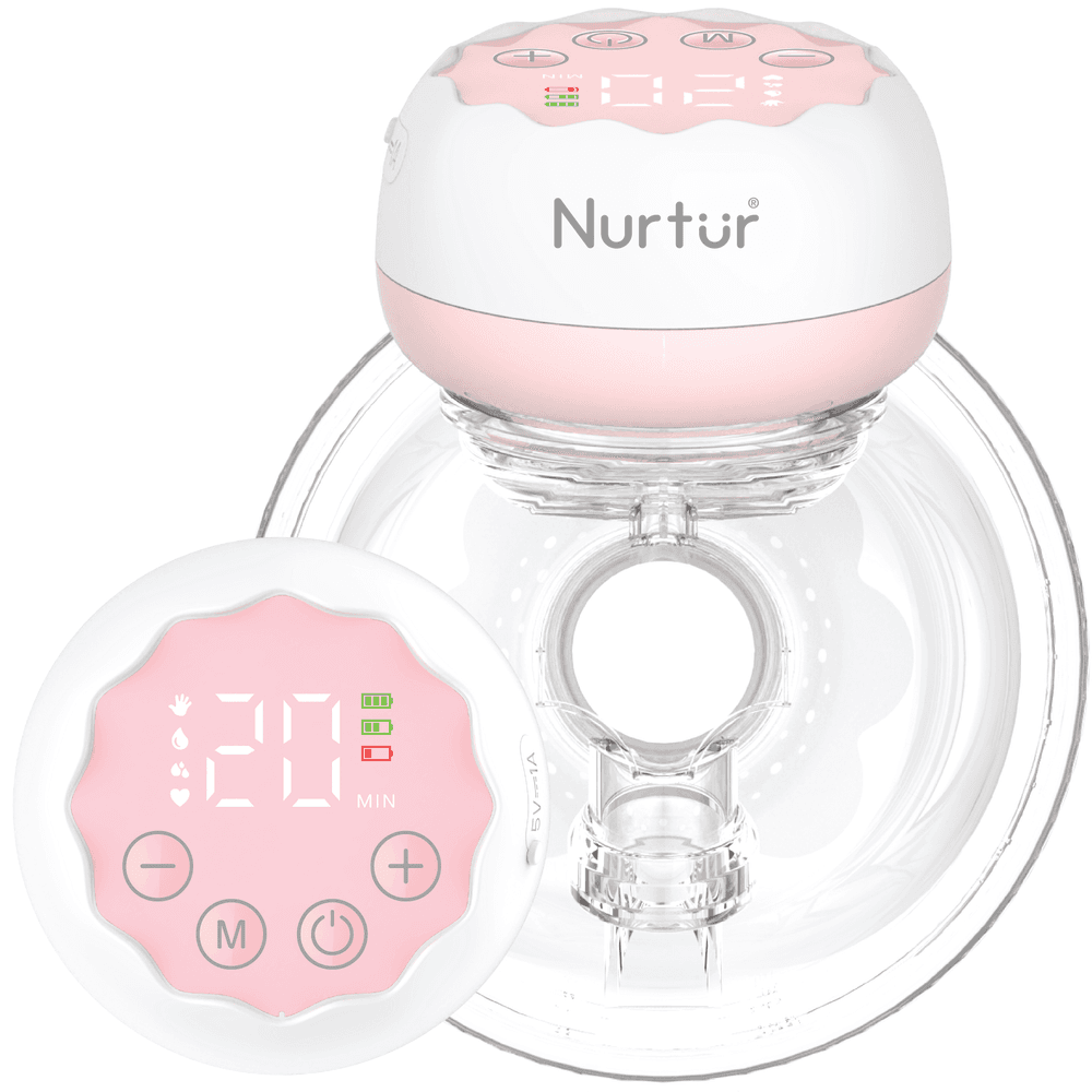 Nurtur - Flex Single Electric Wearable Breast Pump - 150ml - White/Pink