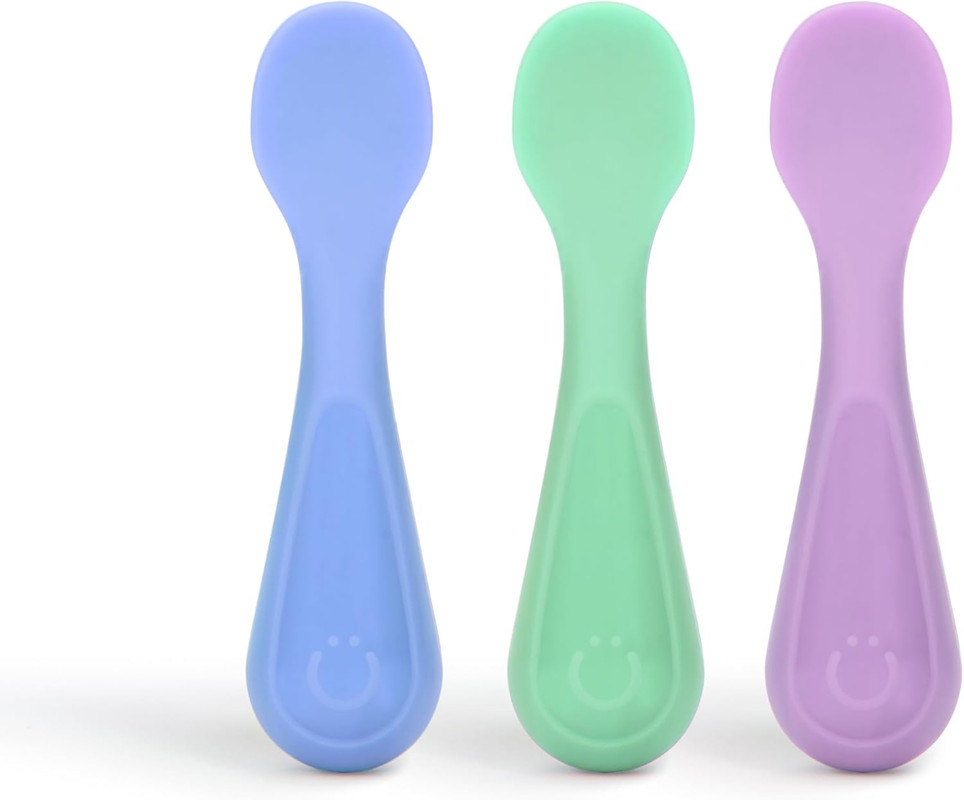 Ubbi - Silicone Training Spoon Set For Toddlers - 3pcs