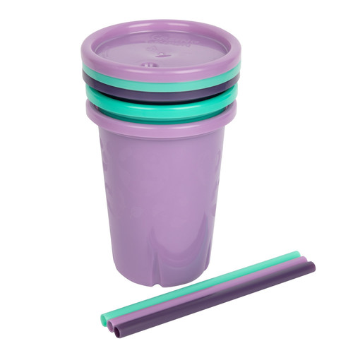 The First Years - Green Grown Spill Proof Straw Cups - Pack Of 3 - 296 ml