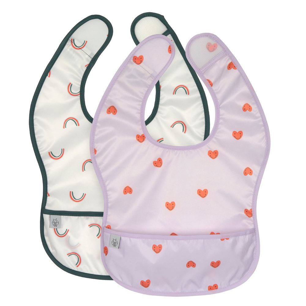 Lassig Happy Rascals Bib with Drip Tray - 2pcs