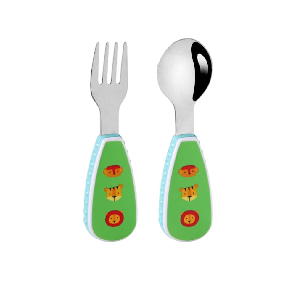 Doodle Kiddo Kids Cutlery Set With Case - Animal - 2pcs
