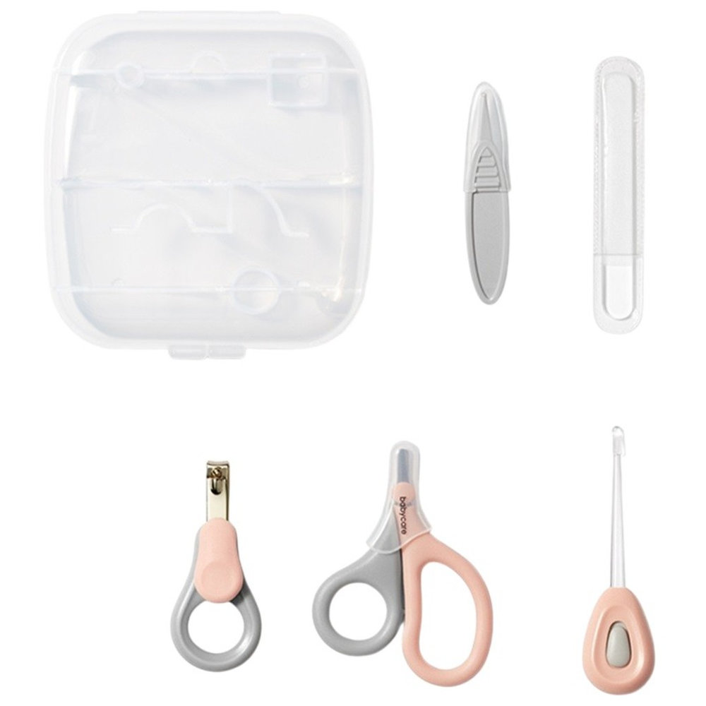Babycare - 5-In-1 Baby Grooming Set - Cherry Pink