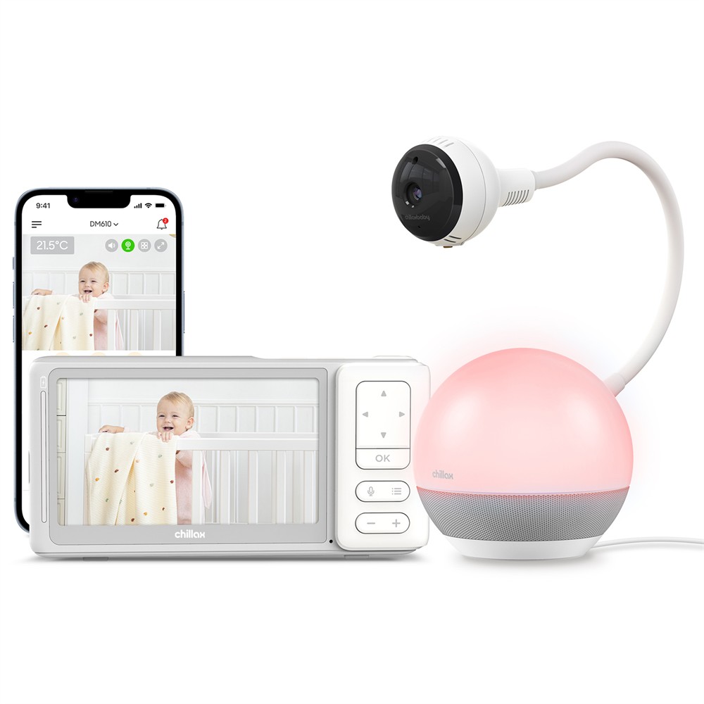 ChillaxBaby Baby Mood & Monitor Plus - 5-inch - 1080p HD 360°Pan View Camera