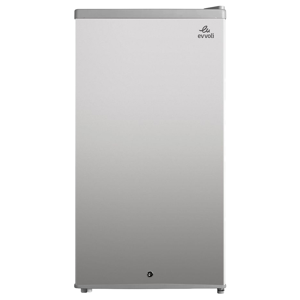 Evvoli - Single Door Mini Refrigerator - Silver - 90 L - 72 W