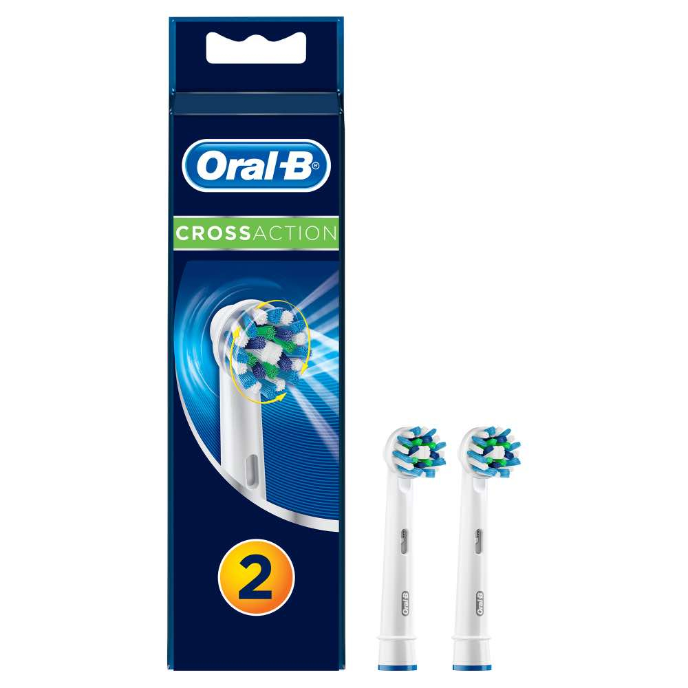 Oral-B Cross Action Electric Toothbrush Replacement Brush Heads EB50-2, 2 PCS