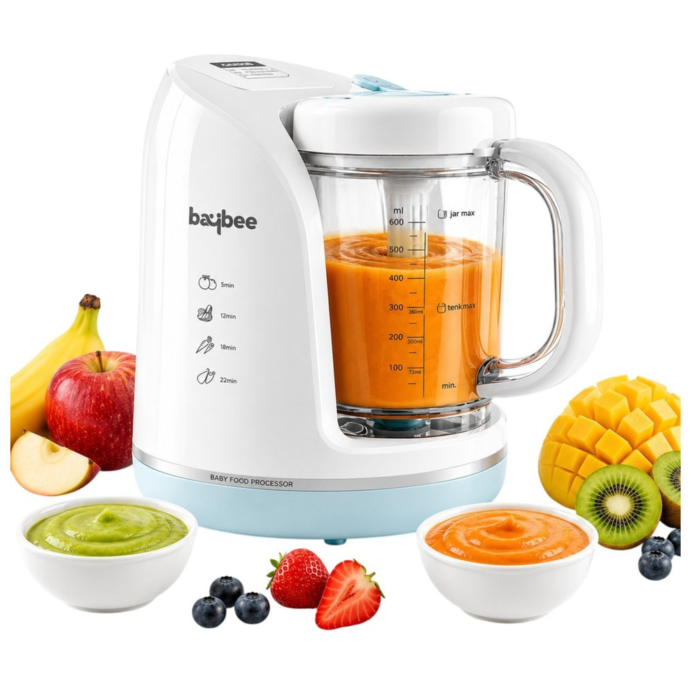 Baybee - 4-in-1 Electric Baby Food Processor - Blue
