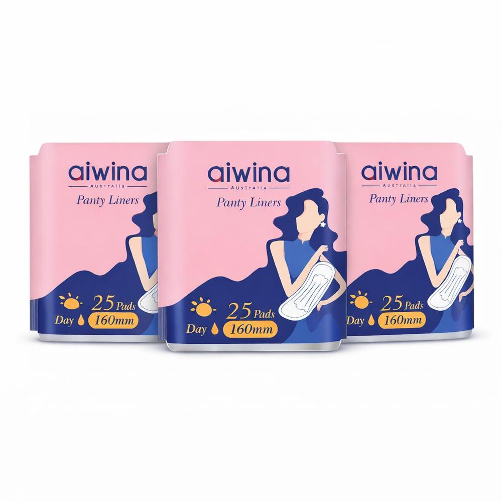 Aiwina - Day Time Panty Liners - 160 mm - Pack Of 3 - 75 Pcs