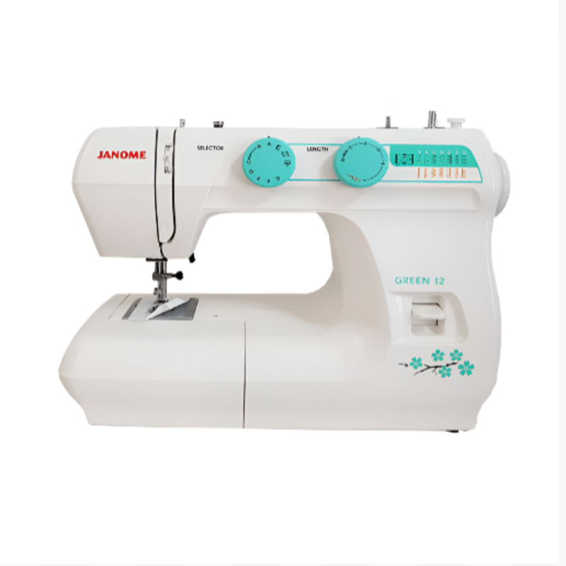 Janome Green 12 Sewing Machine - White