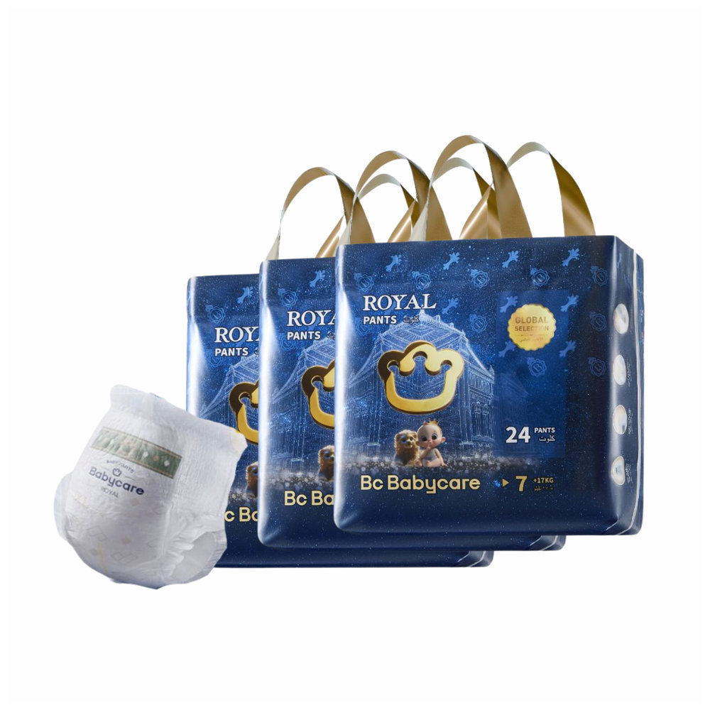 Babycare - Royal Baby Diaper Pants - Size 7 - 17 Plus kg - Pack of 3 - 72 Pcs