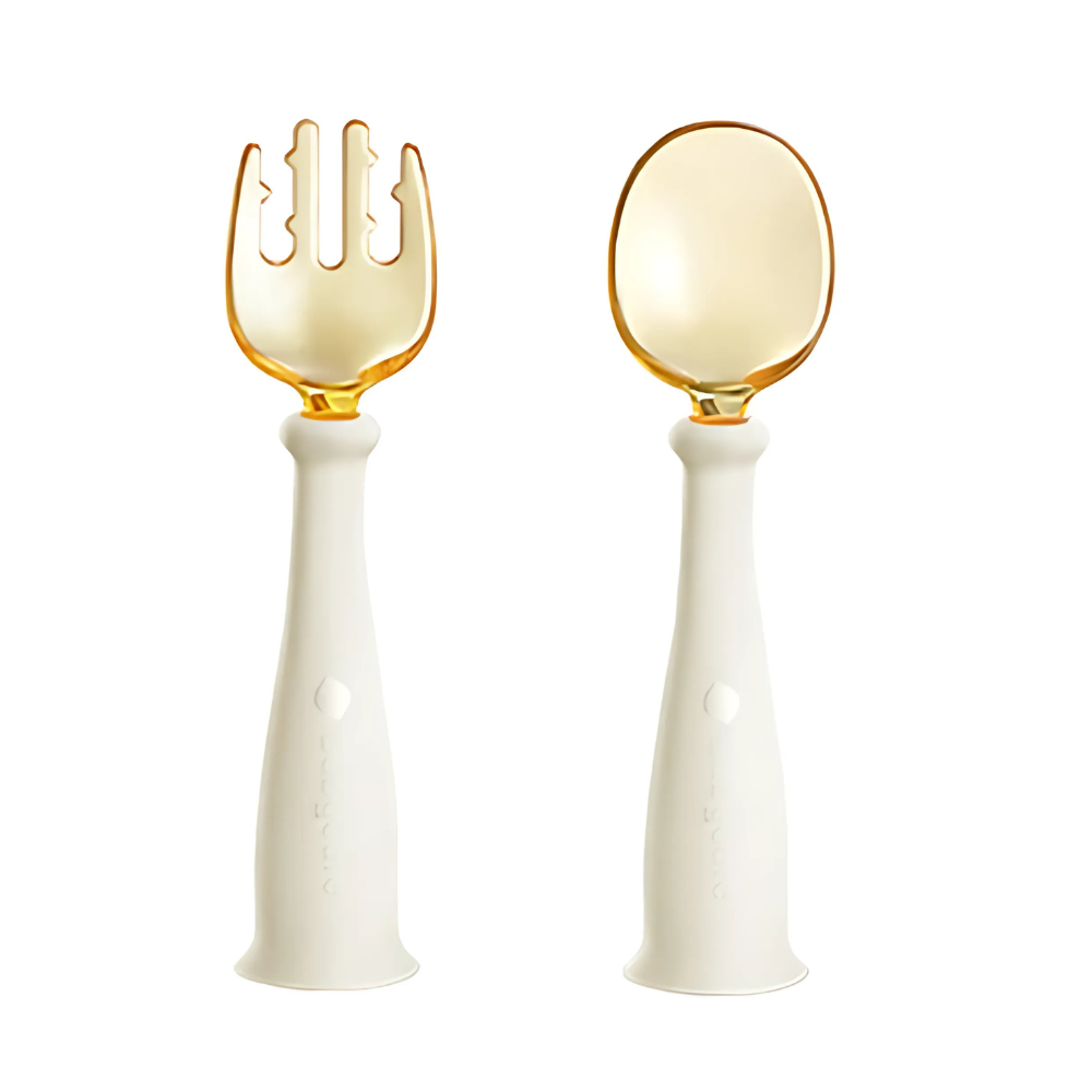 Babycare Spoon And Fork Set - White