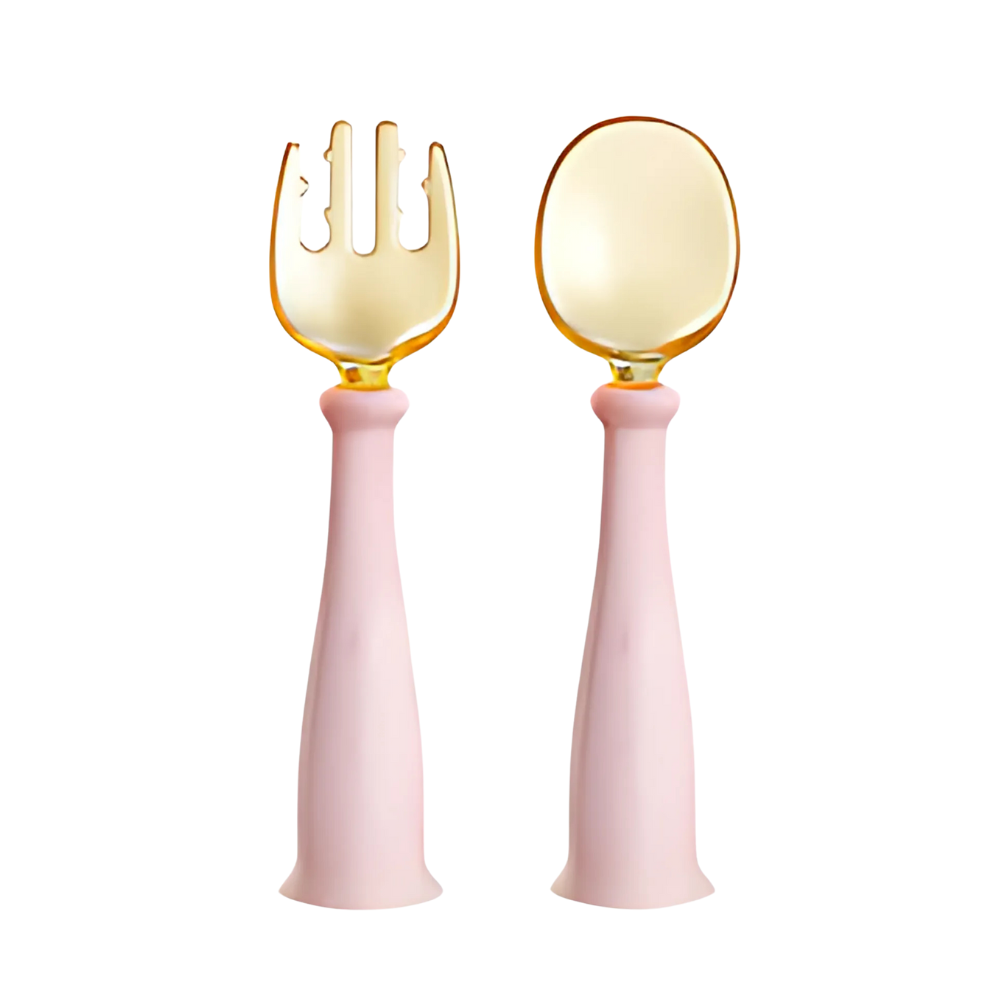Babycare Spoon And Fork Set - Pink