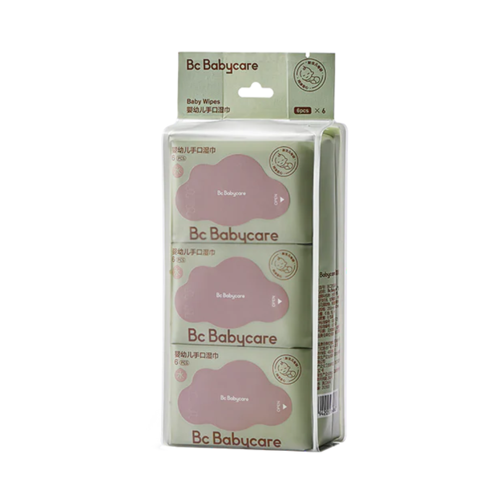 Babycare - Baby Wipes Mini 6 Pcs - Pack of 6