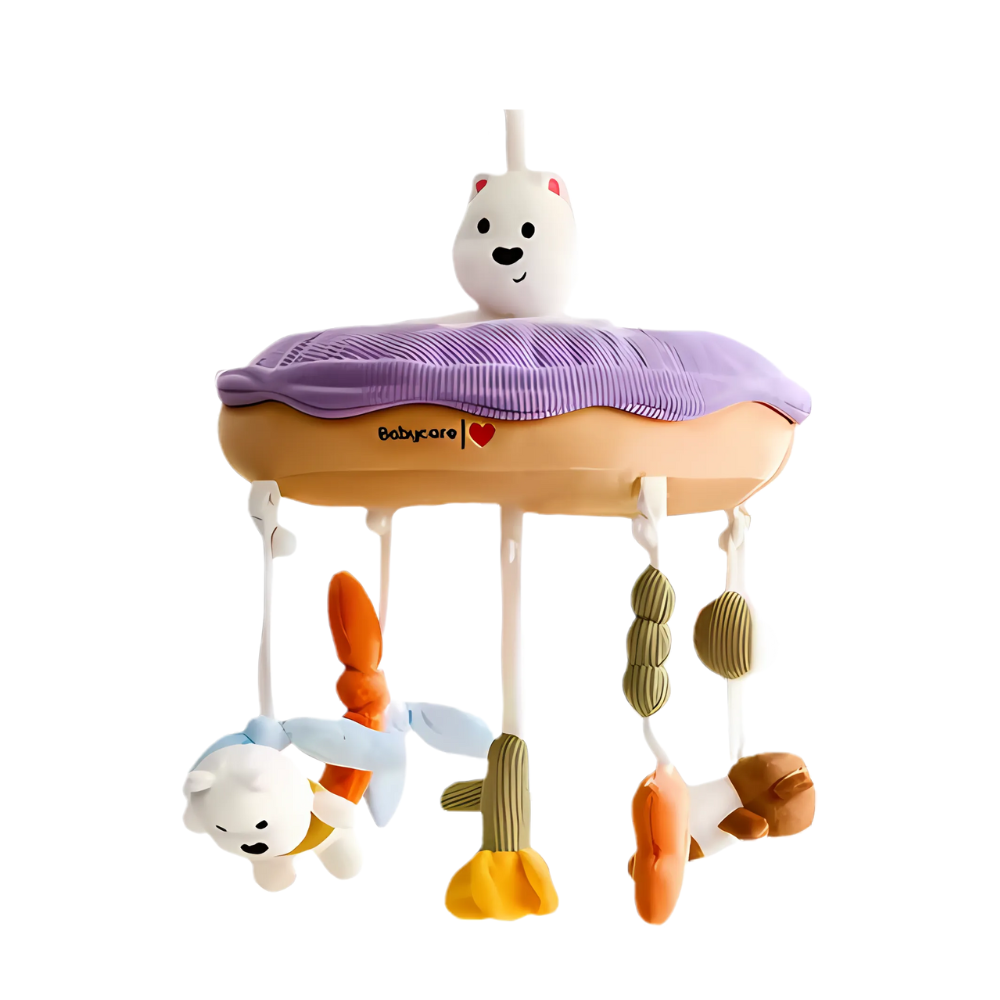 Babycare Newborn Crib Bed Bell Rattle with Rotating Music