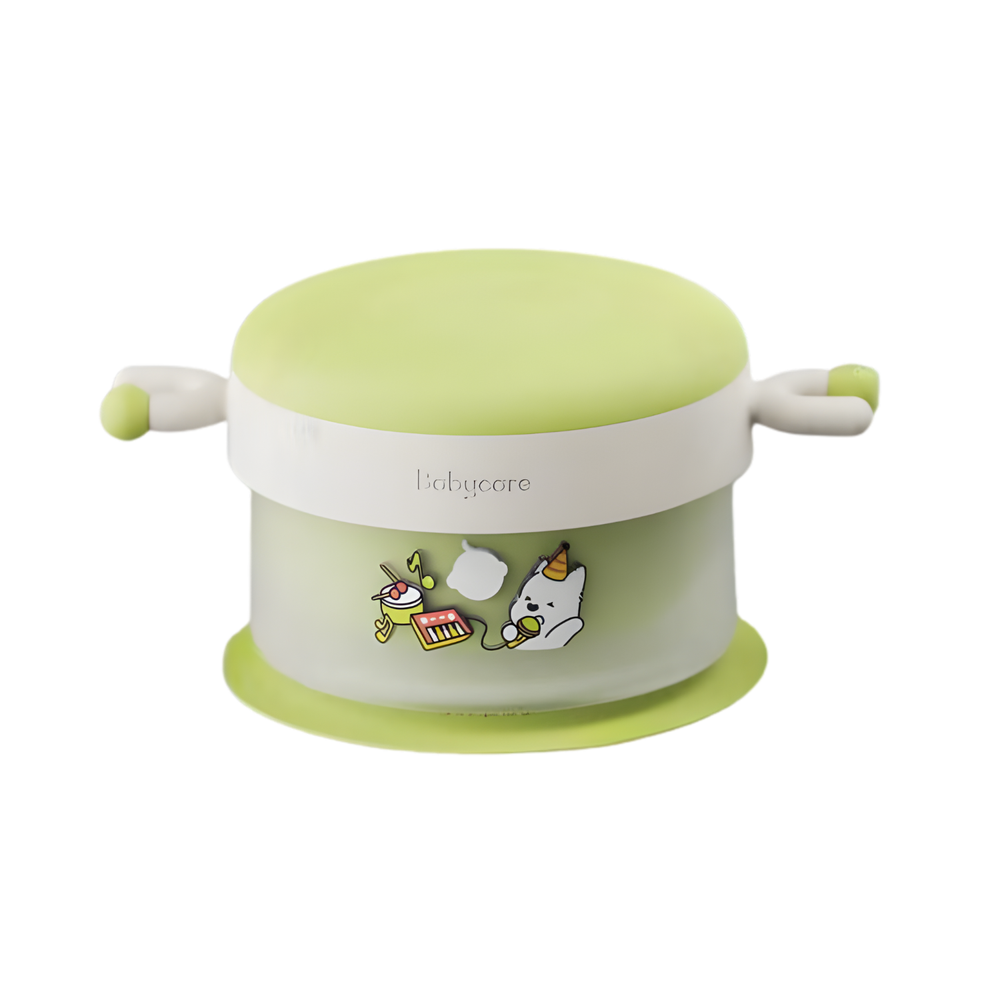 Babycare Baby Food Bowl - White/Green