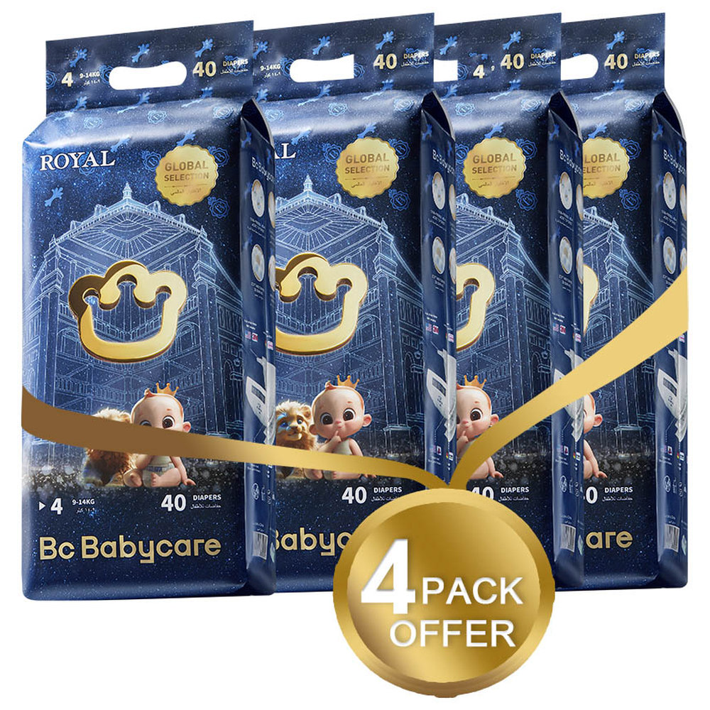 Babycare - Royal Baby Diapers Size 4 9-14Kg - Super Mega Pack of 4 - 160pcs