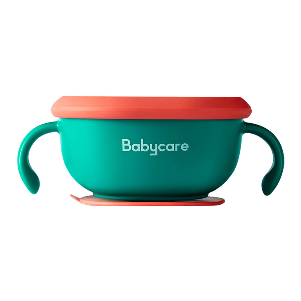 Babycare 3-In-1 Non-Slip Base Portable Snack Bowl - Green