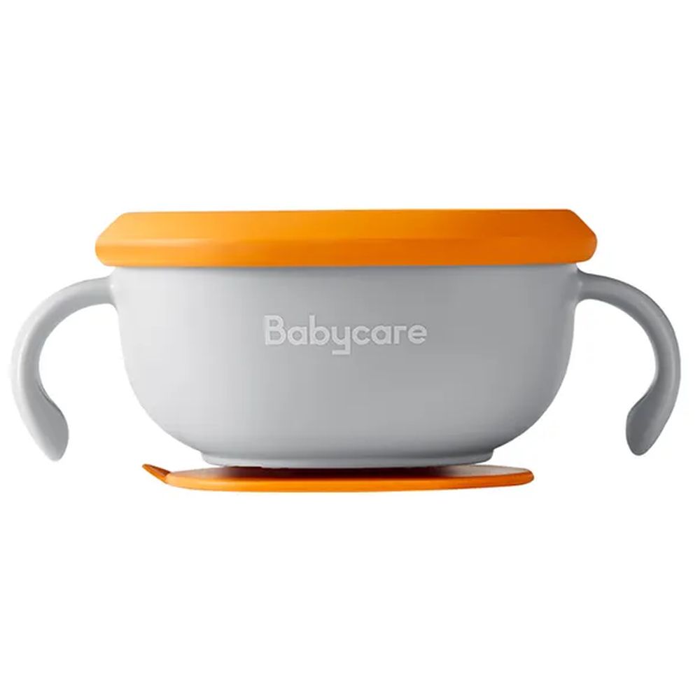 Babycare 3-In-1 Non-Slip Base Portable Snack Bowl - Grey