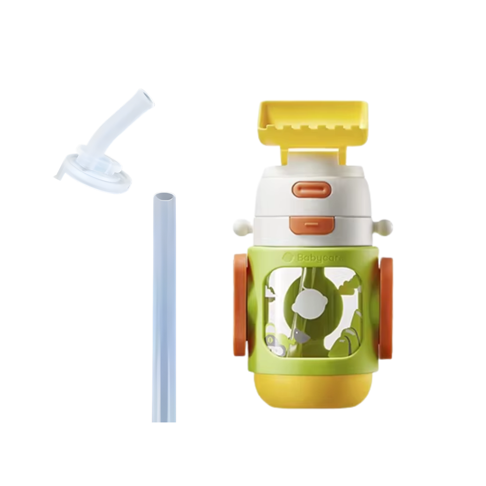 Babycare Children's Toy Water Bottle With Straw - Yellow - 470 ml