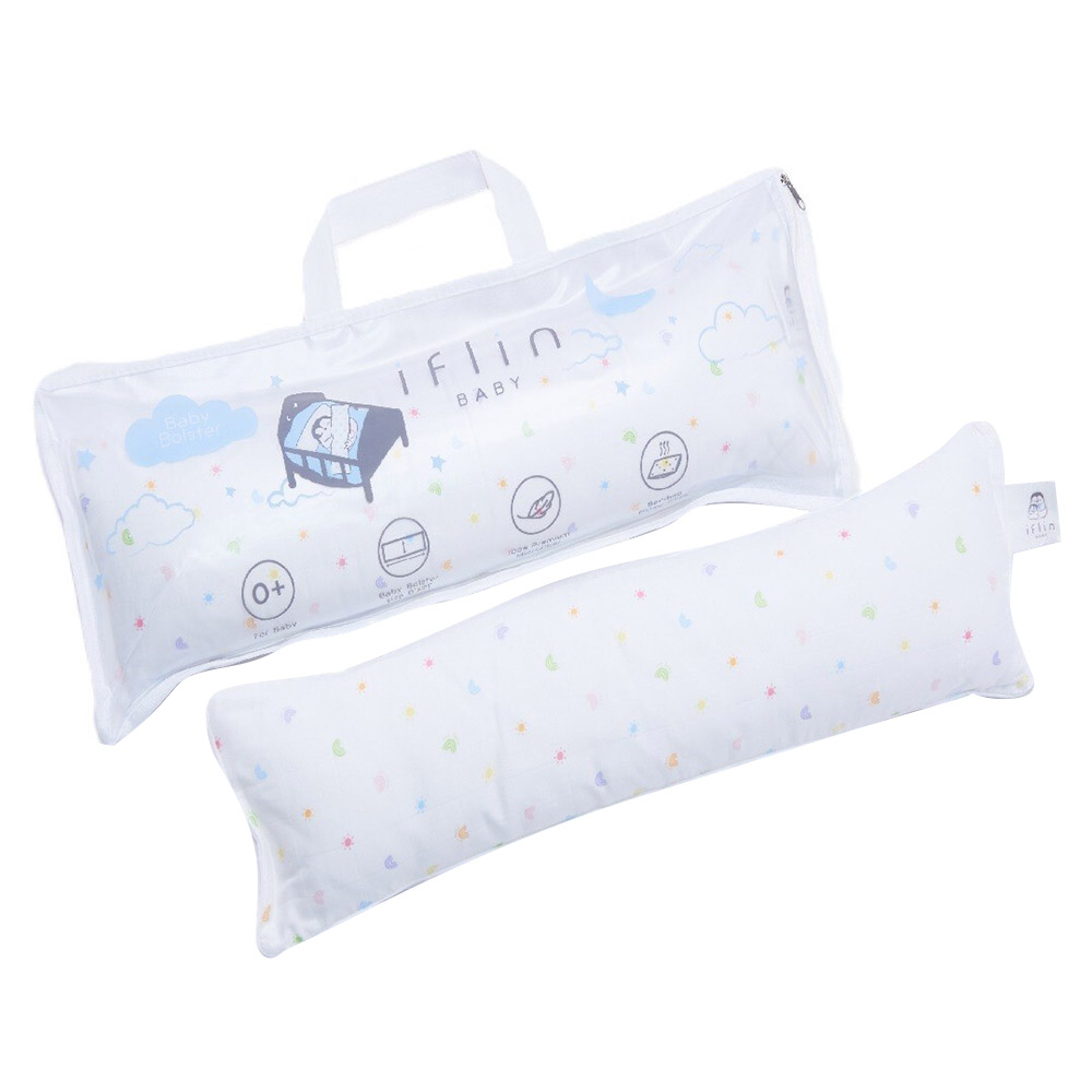 Iflin Baby My Sweet Dreams Bamboo Bolster - Playful Sky