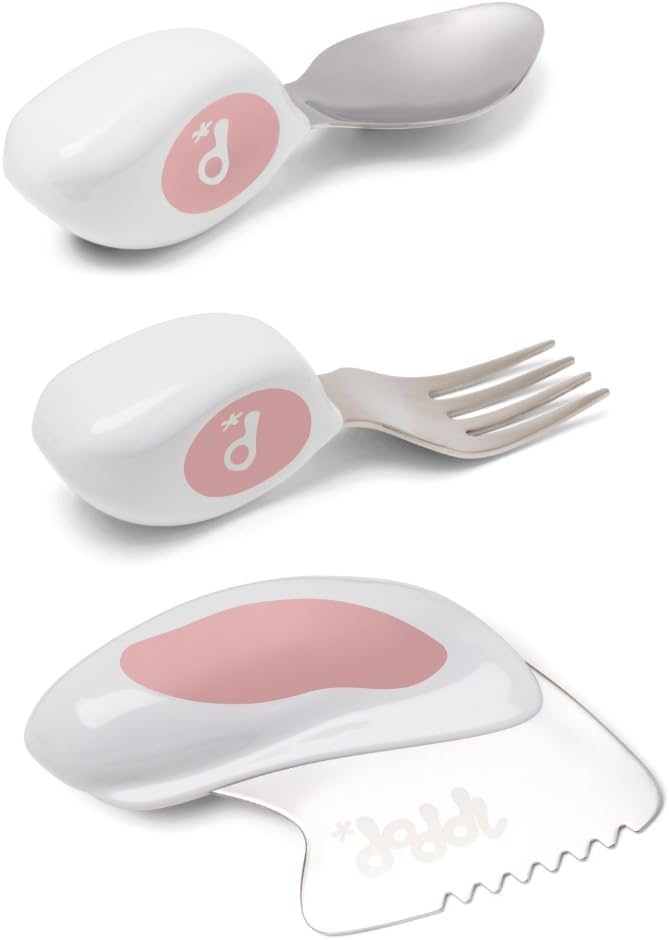 Doddl - Toddler Cutlery Set - Knife Fork And Spoon - Dusky Rose