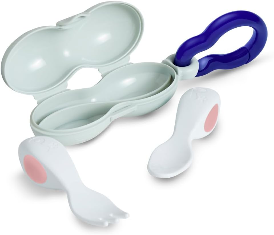 Doddl - Baby Cutlery Set - Fork And Spoon - Dusky Rose