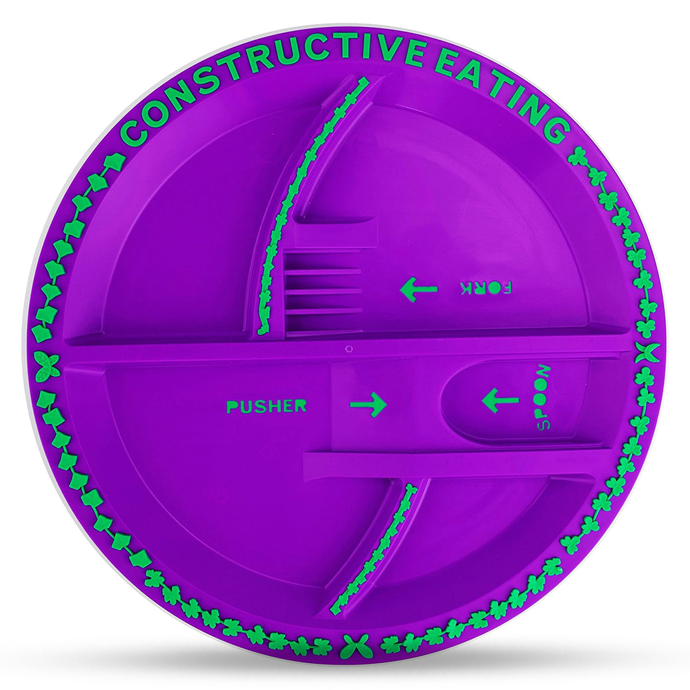 Eazy Kids Eating Plate - Garden - Purple