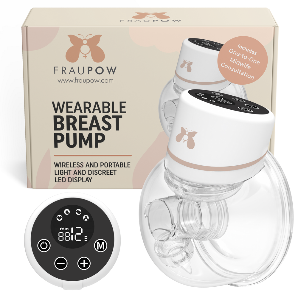 Fraupow Wearable Hands-Free Breast Pump - White