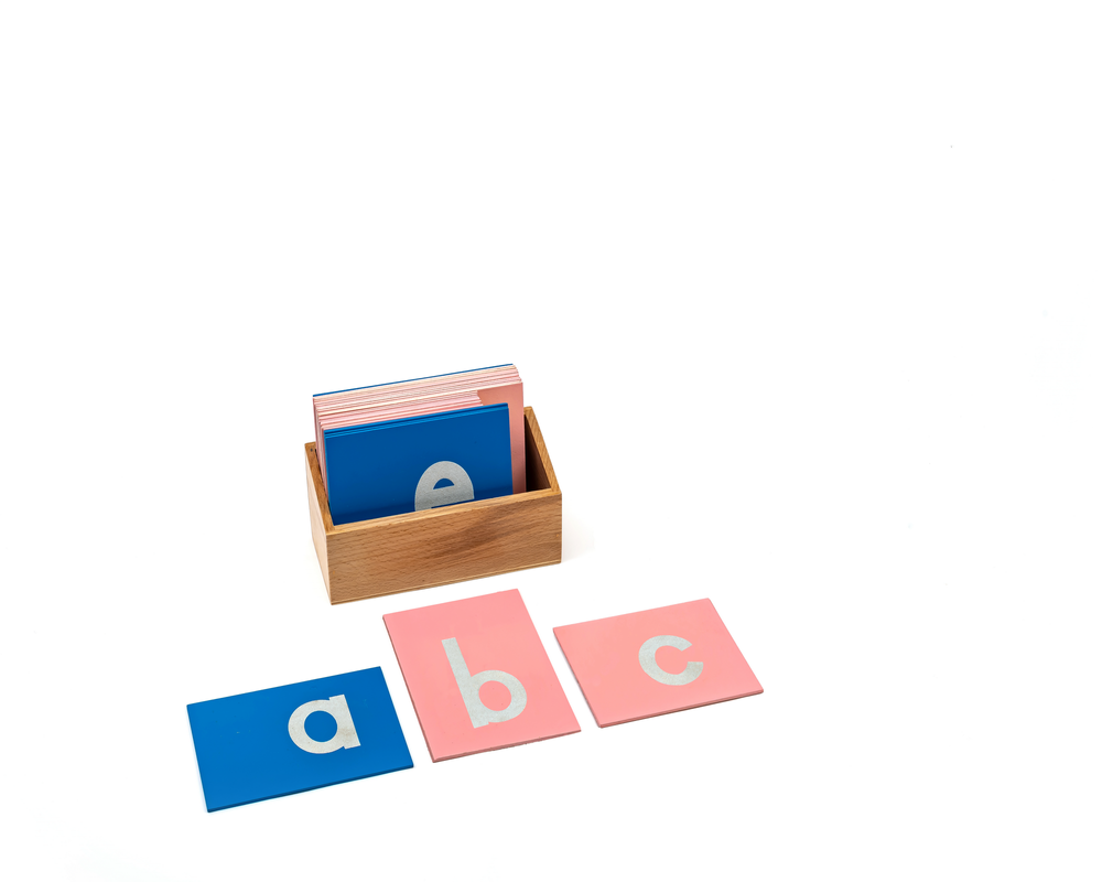 Edu Fun - Sand Paper Small Letters & Wooden Box Set - Multicolor - 27 Pcs