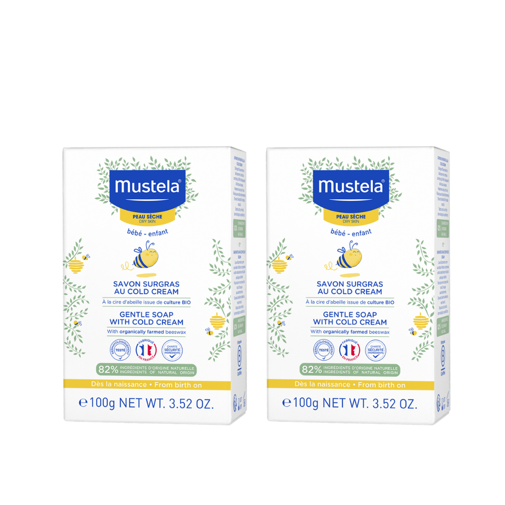 موستيلا - صابون لطيف مع كريم بارد 100 غرام - عبوة من قطعتين