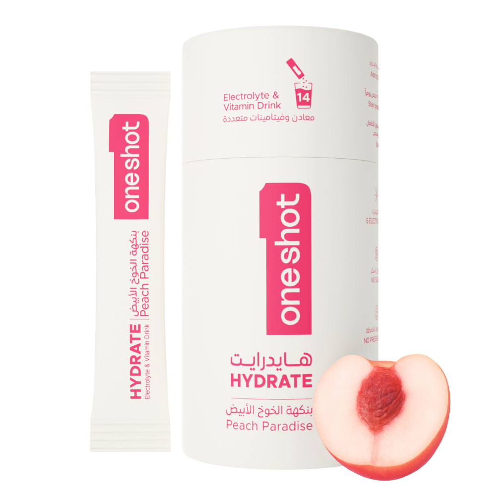 Oneshot - Electrolyte Hydration Sticks - Peach Paradise - 14 Sticks