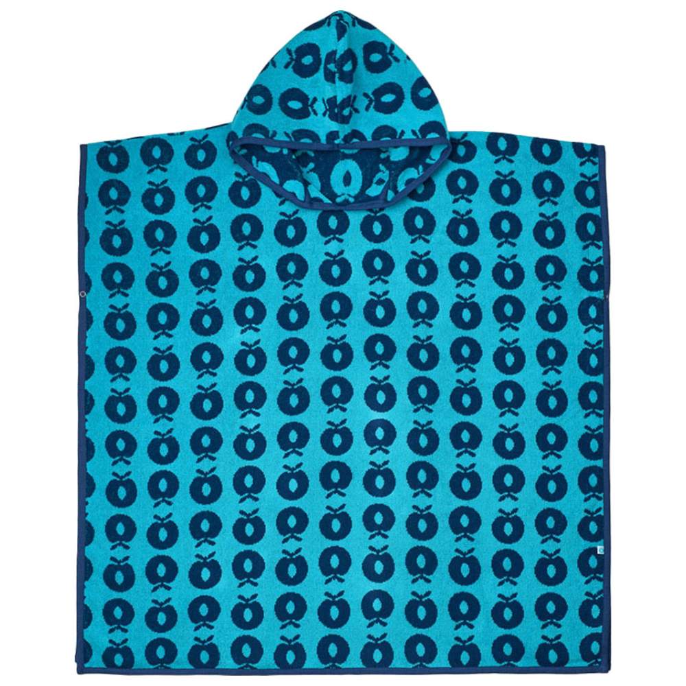 Smafolk - Apple Print Poncho Towel - Blue