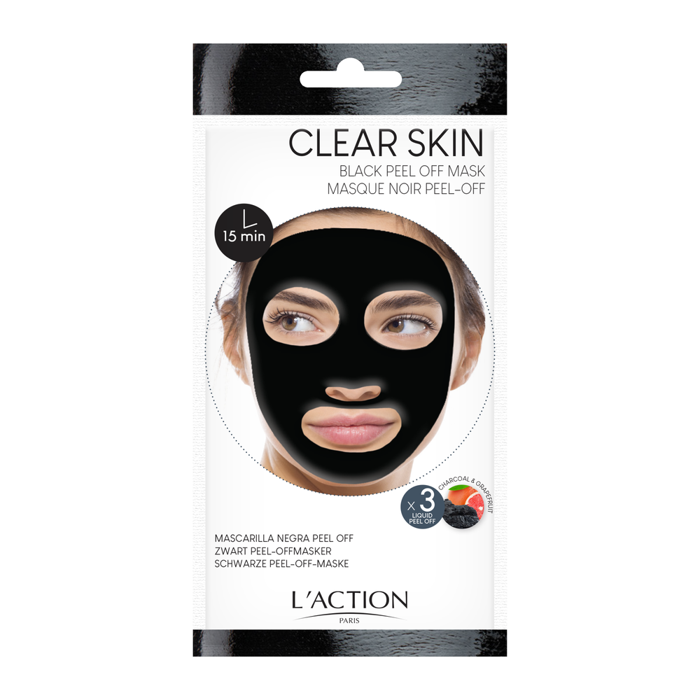 L'Action - Clear Skin Black Peel Off Mask - Pack of 3