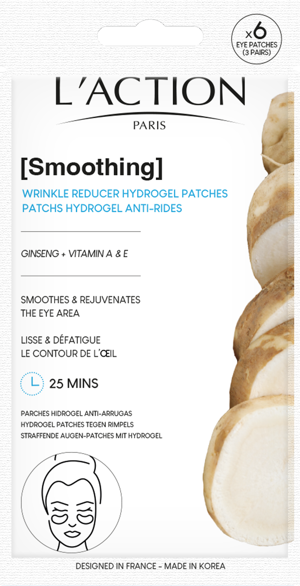 L'Action Wrinkle Reducer Hydrogel Patches - 3 Pcs