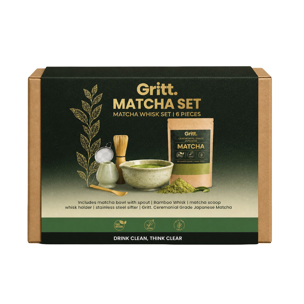 Gritt - Green Matcha Japanese Matcha Tea Whisk Set - 6 Pcs