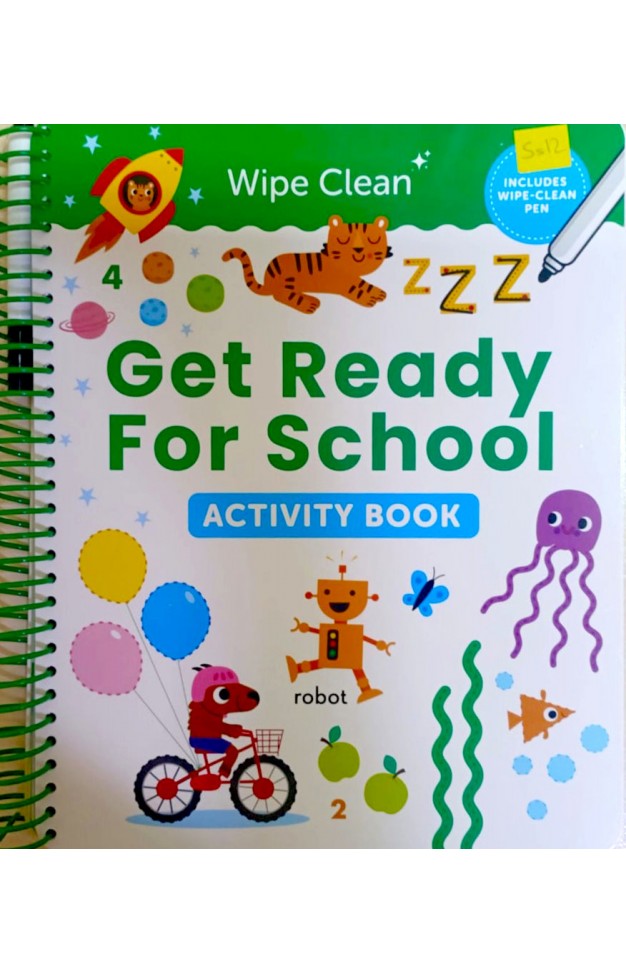 كتاب أنشطة "استعد للمدرسة" سهل التنظيف