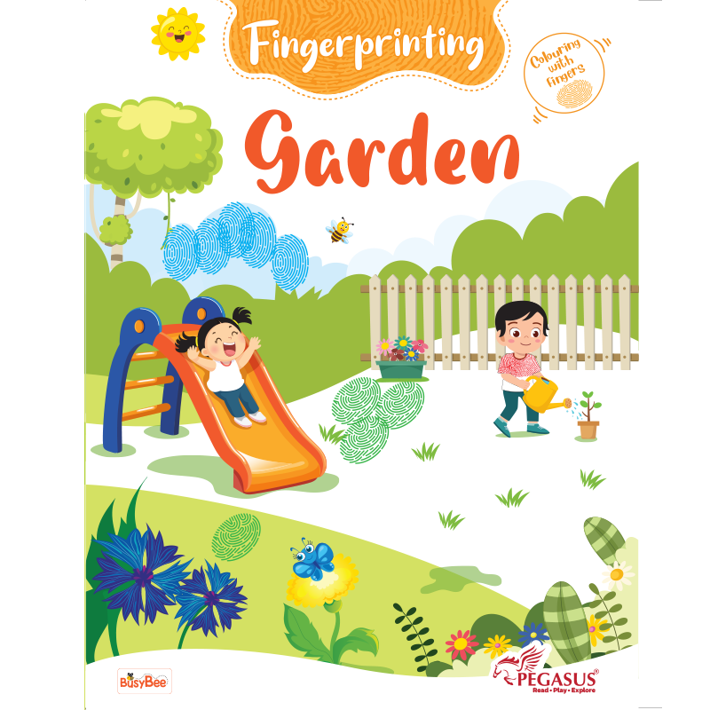 Activity And Colouring Book With Ink Pad - Garden