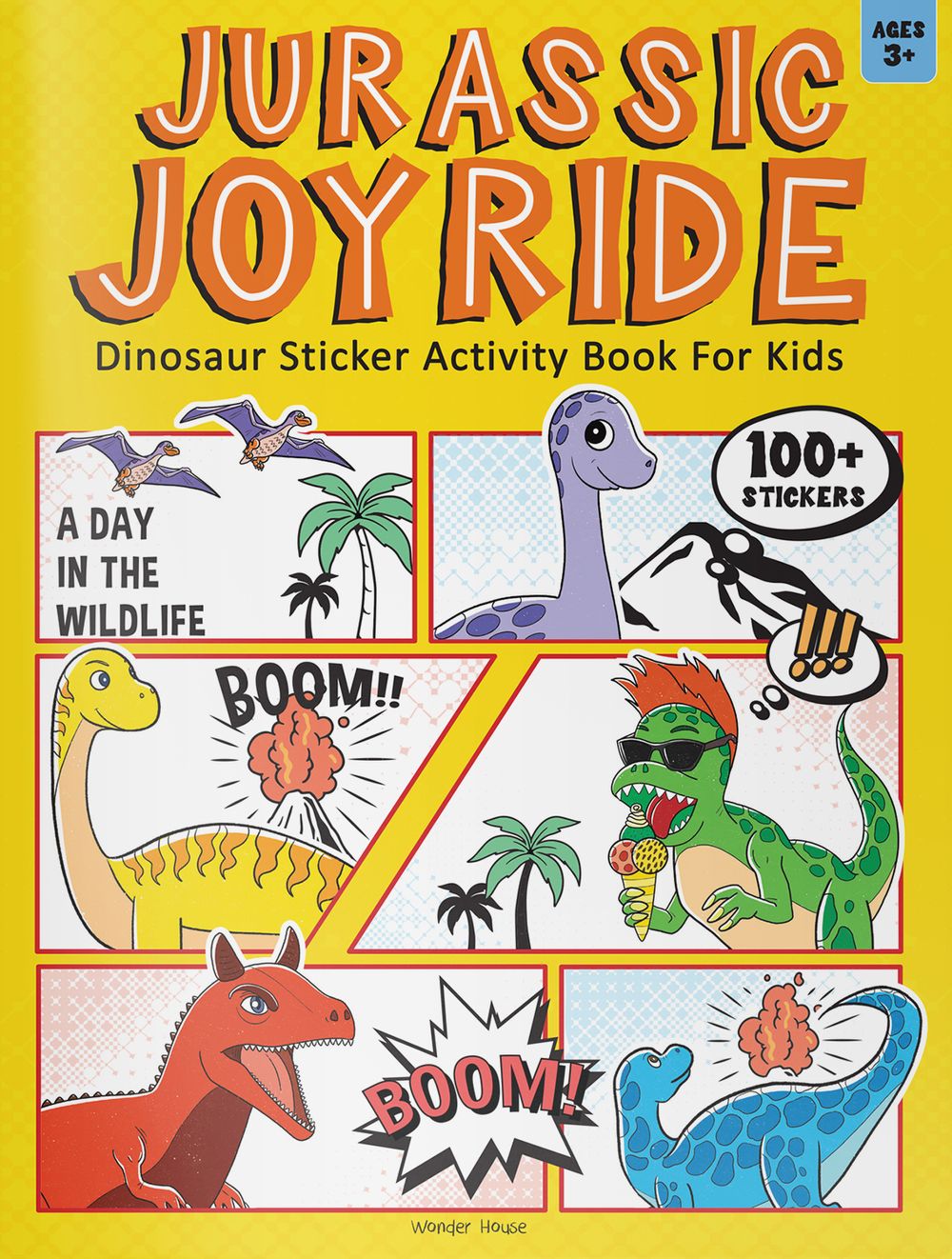 رحلة جوراسيك: كتاب أنشطة ملصقات الديناصورات للأطفال