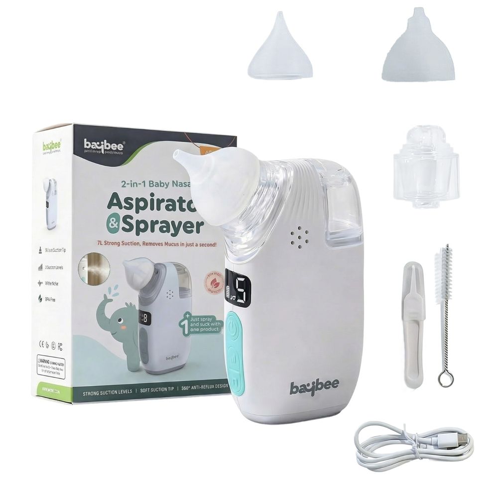 Baybee - 2 In 1 Electric Nasal Aspirator & Spray - White