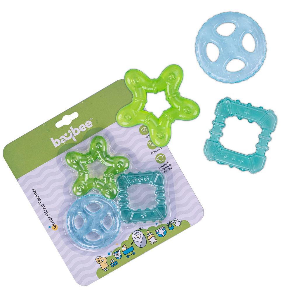Baybee Natural Baby Silicone Teether - 3 Pcs