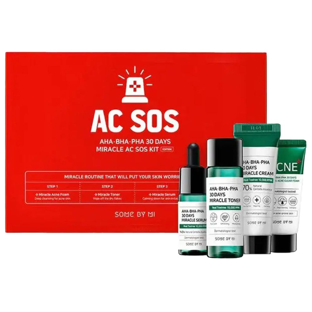 سوم باي مي - مجموعة معجزة 30 يوم لإنقاذ البشرة بأحماض ألفا وبيتا وبولي هيدروكسي - 4 قطع